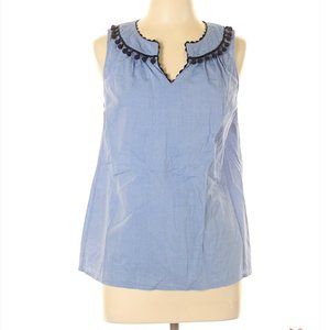 Boden sleeveless blouse with pom poms